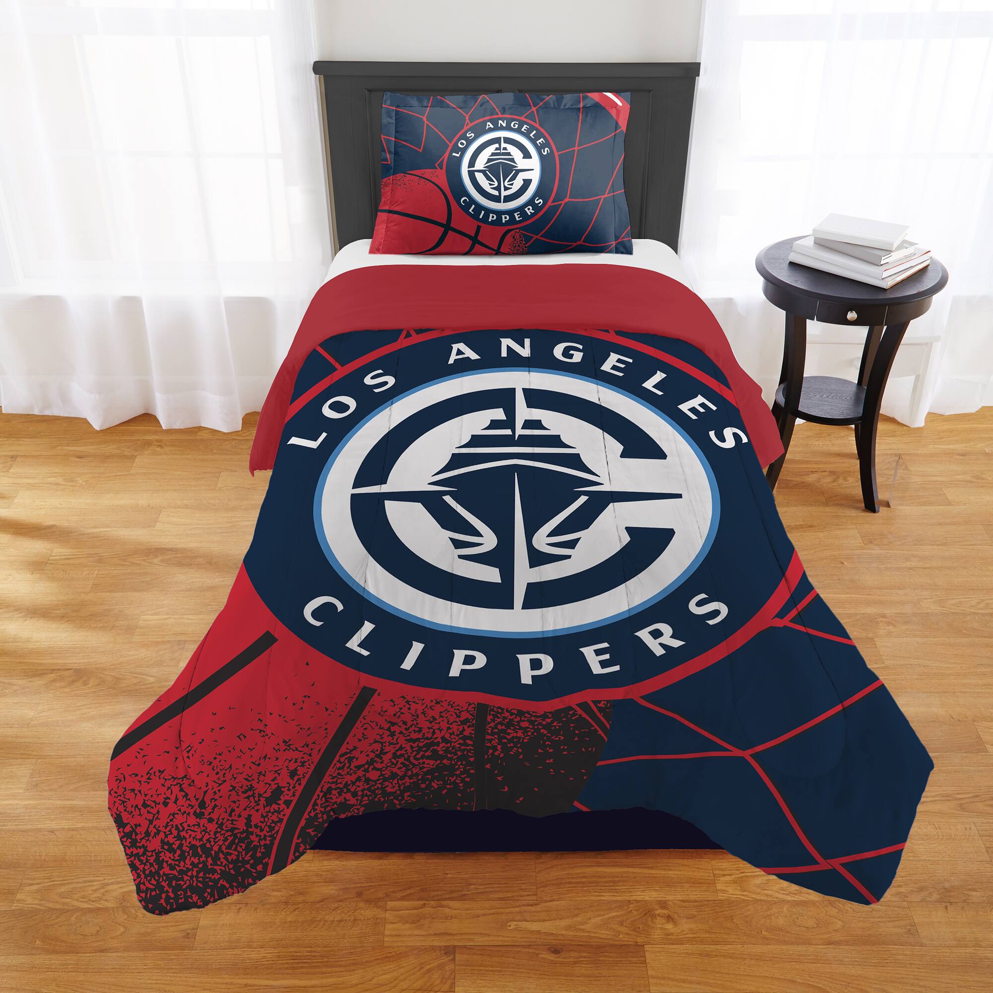 Photos - Bed Linen Pillow Sweet Home Collection - NBA LA Clippers Comforter &  Sham Set- Twin/Twin XL - Multicolored BUY-NBA-CMF-CLIPP-TX 