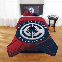 Sweet Home Collection - NBA LA Clippers Comforter & Pillow Sham Set- Twin/Twin XL - Multicolored