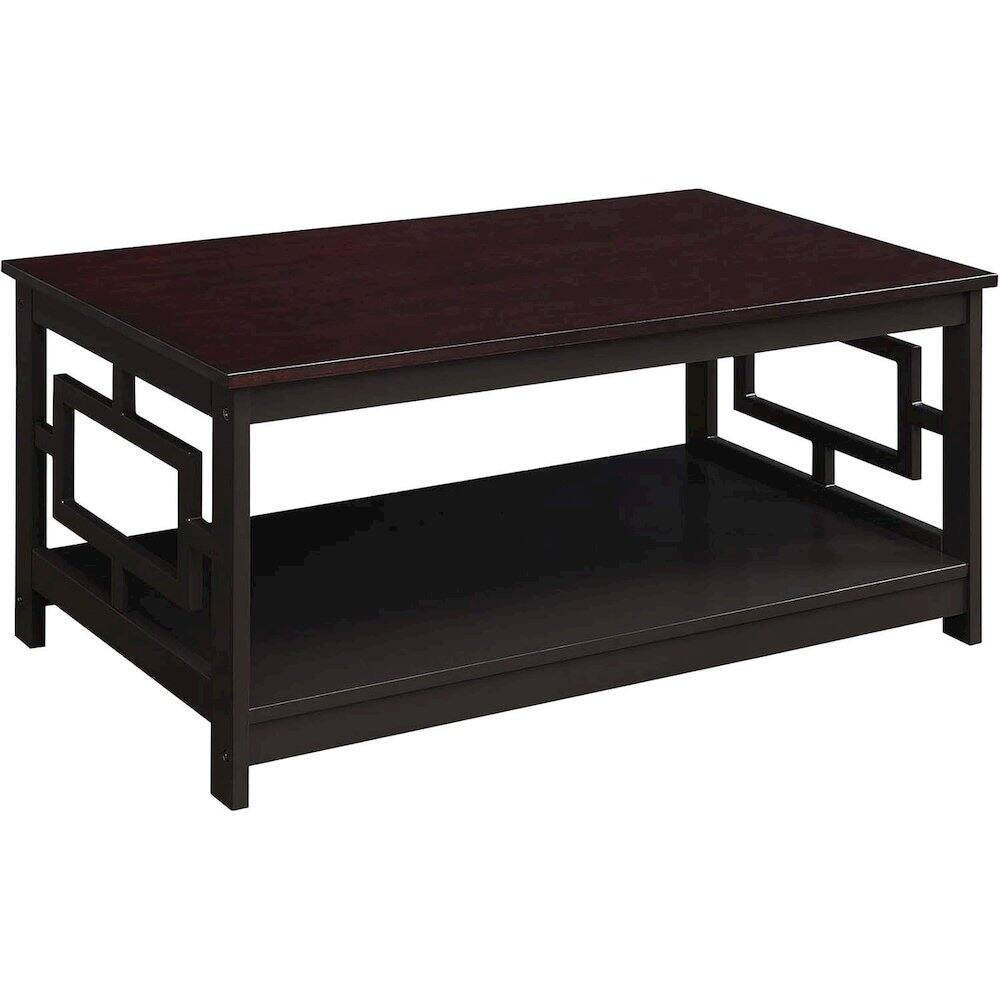 Convenience Concepts - Town Square Coffee Table with Shelf - Espresso