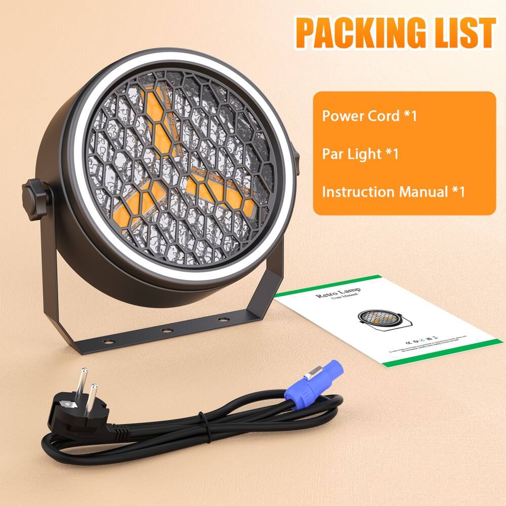 Packing List

- Power Cord *1
- Par Light *1
- Instruction Manual *1