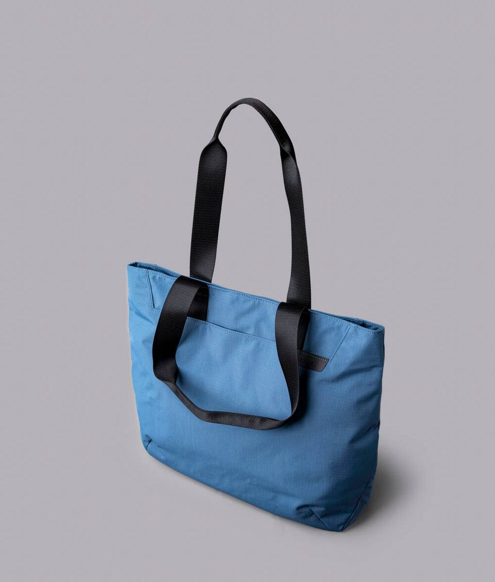 Alt View 1. ALPAKA - Elements Tote Bag 14.5L Weatherproof Foldable Travel Tote with Magnetic Closure - Blue/G Axoflux 210D.