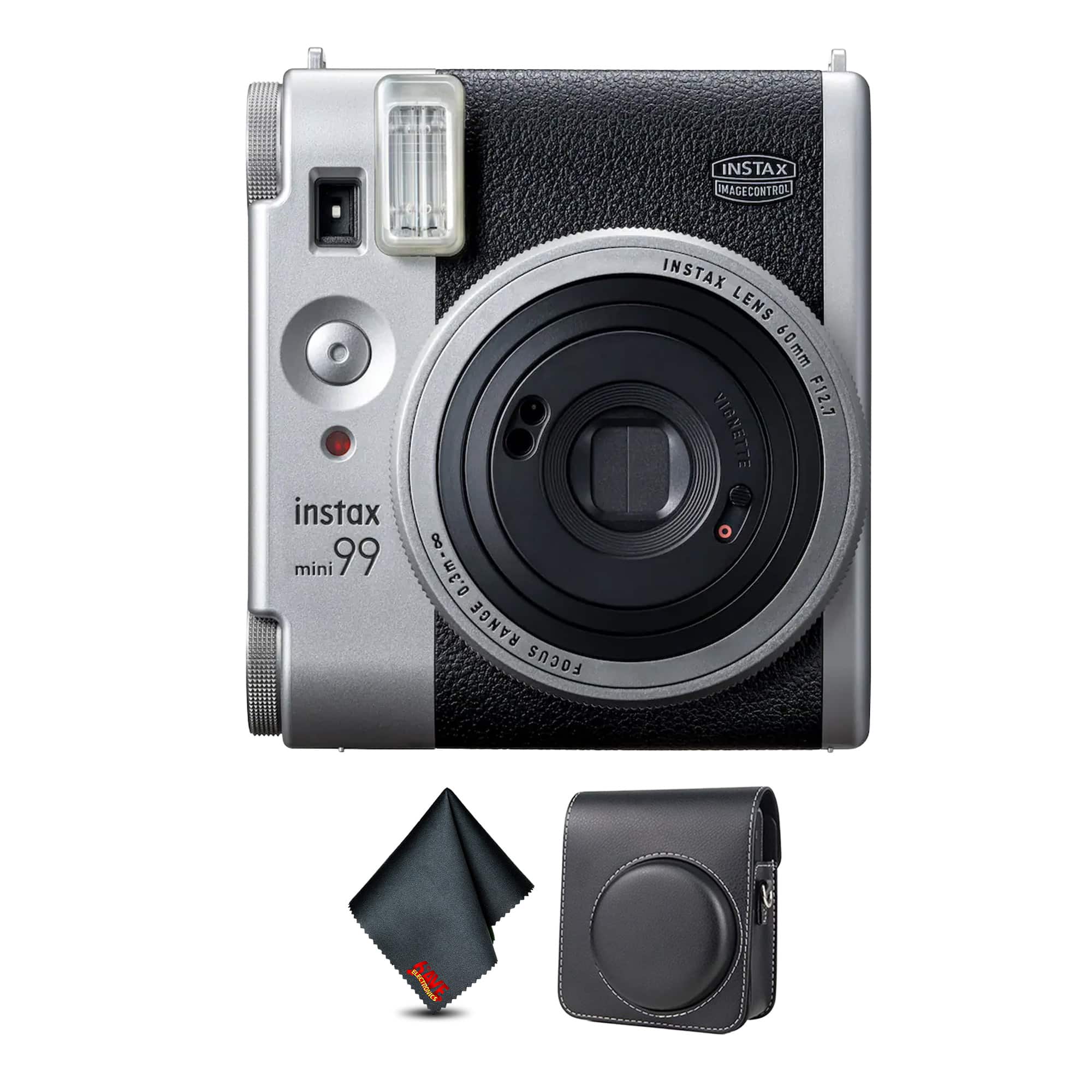 Fujifilm - INSTAX MINI 99 Instant Film Camera + Case Bundle - Silver