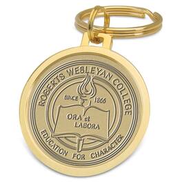 Jardine - Roberts Wesleyan Redhawks Split-Wire Key Ring - Gold
