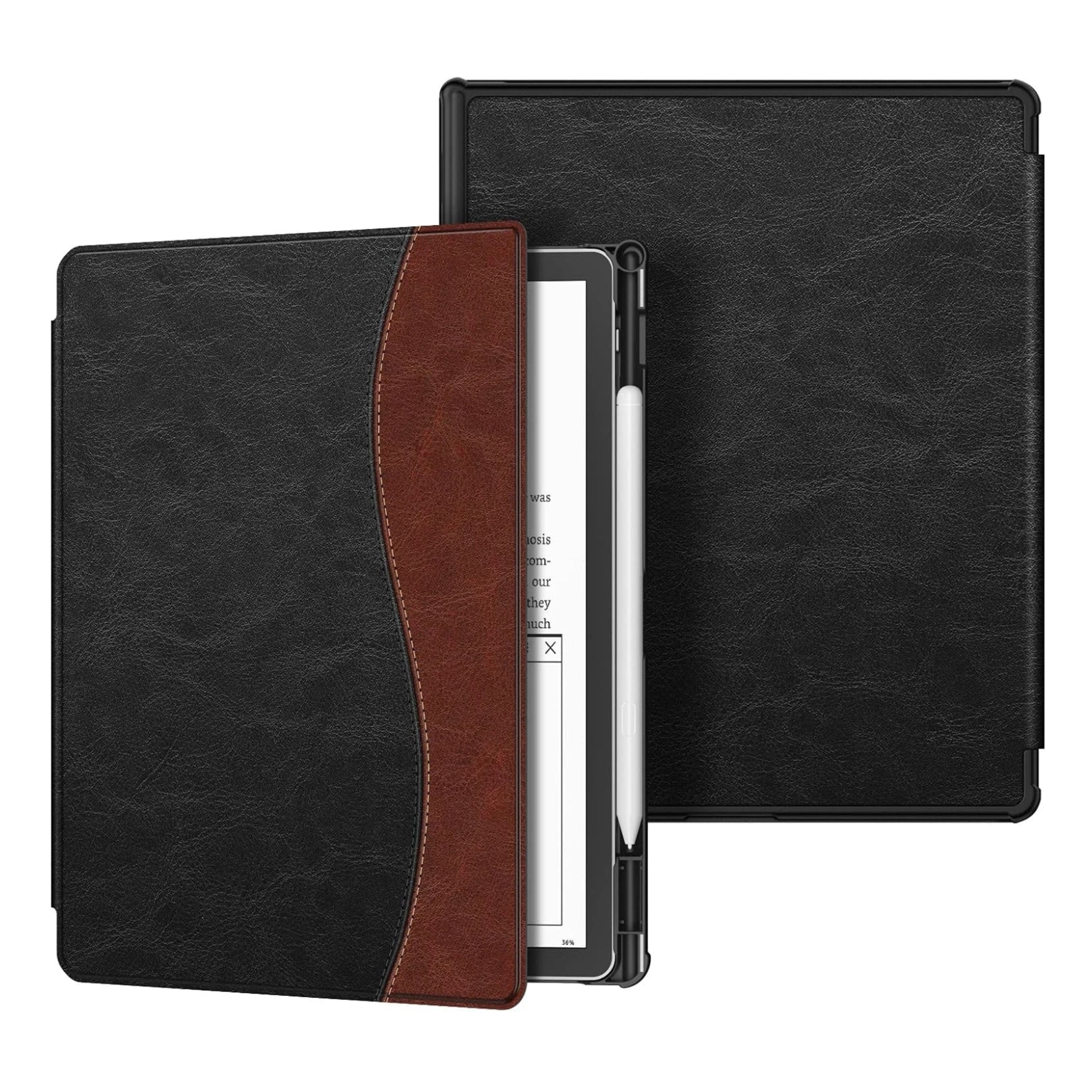Kitcheniva - Lightweight Folio Slim Case For 11" Kindle Scribe (3rd Generation 2025) Dual Color - Black Brown