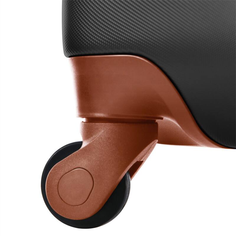 Alt View 5. HTUTWOO - Luggage Sets ABS Hardshell 3pcs - Hardside Lightweight Suitcase Sets, Spinner Wheels Suitcase with TSA Lock, 20"/24"/28 - Black+Brown.