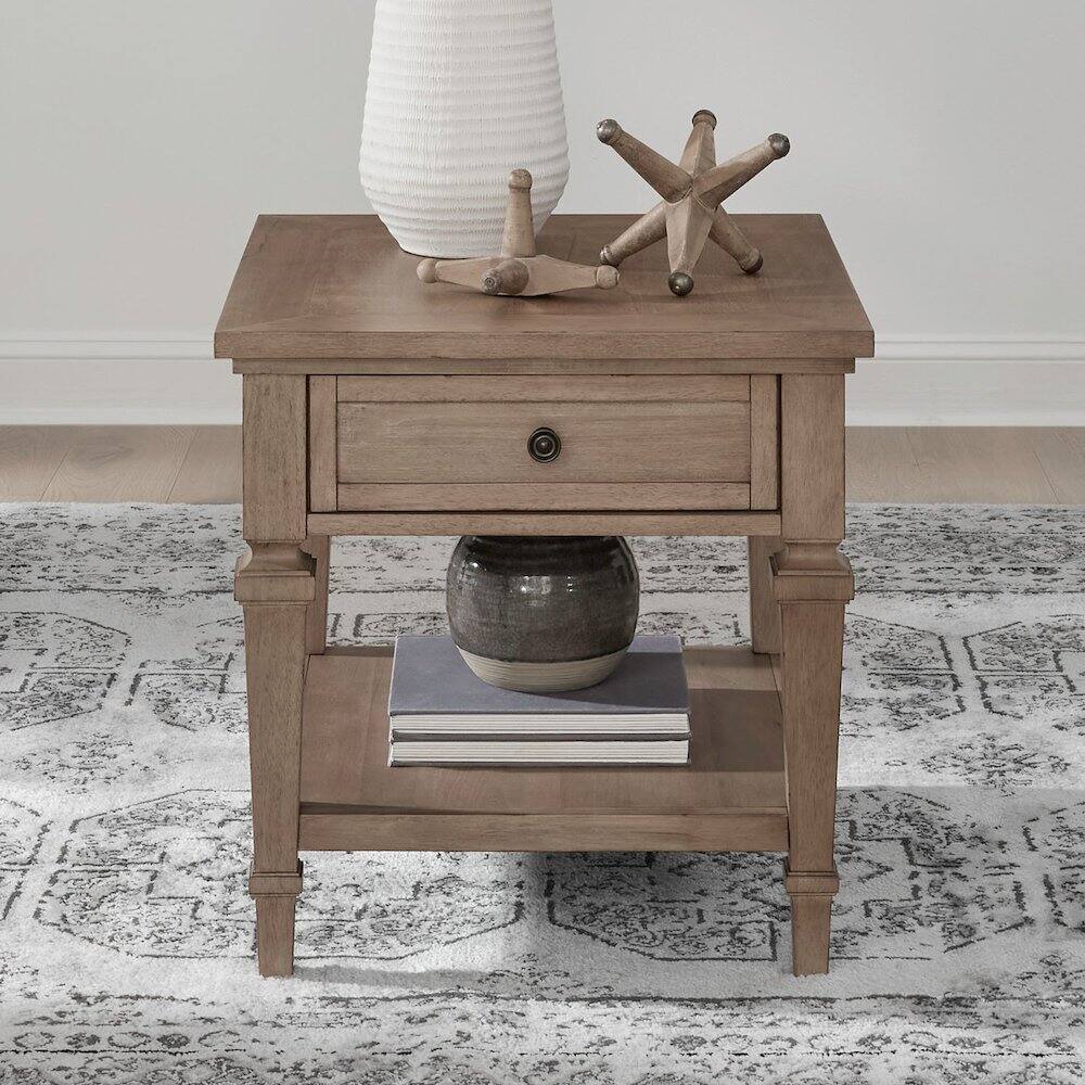 Alt View 8. Liberty Furniture Industries - Haven Hills End Table for Living Room Traditional - Camel Beige Birch Wood - Camel Beige.
