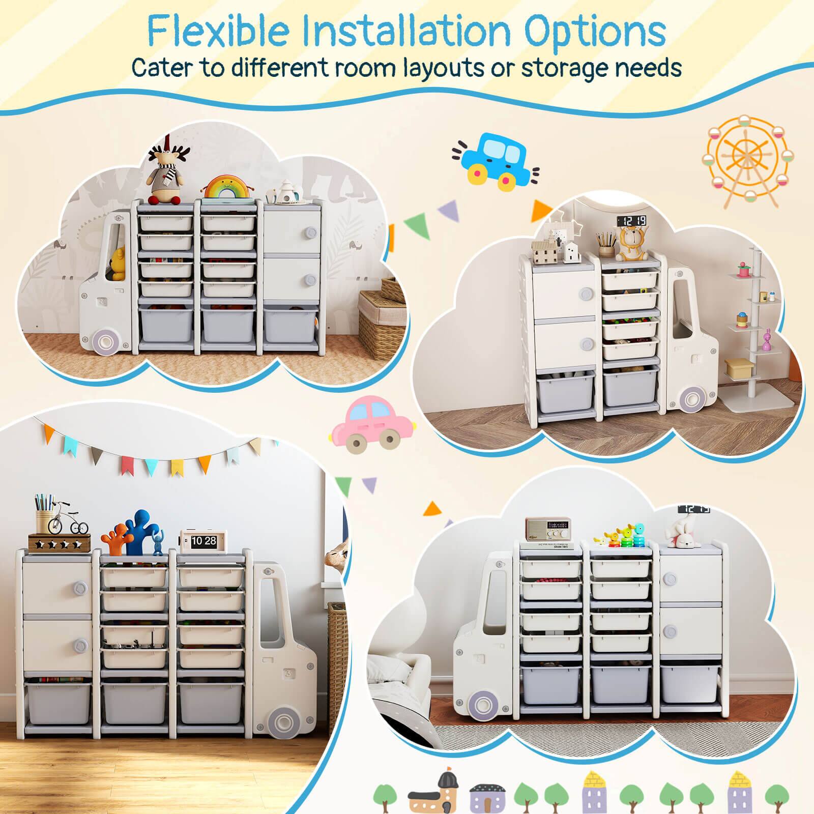 Flexible Installation Options  
Cater to different room layouts or storage needs