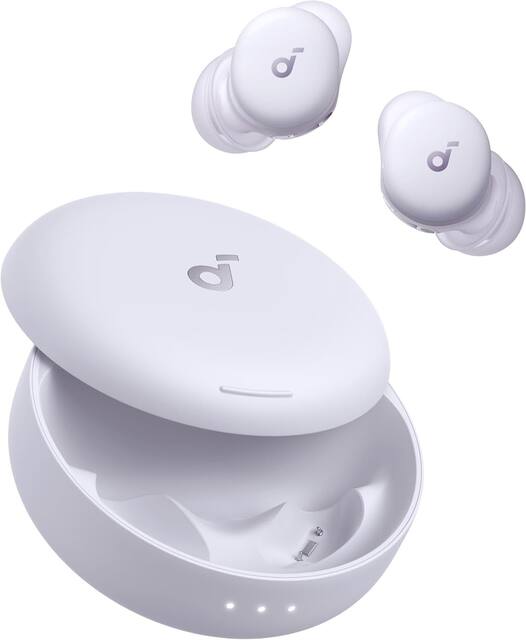 Soundcore - by Anker Sleep A30 Smart Wireless In-Ear Sleep Earbuds, Bluetooth, ANC Noise Blocking, Snore Masking - Mist Lilac