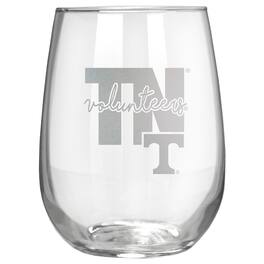 Great American Products - Tennessee Volunteers Etched 17oz. City Stemless Wine Glass - Multicolor