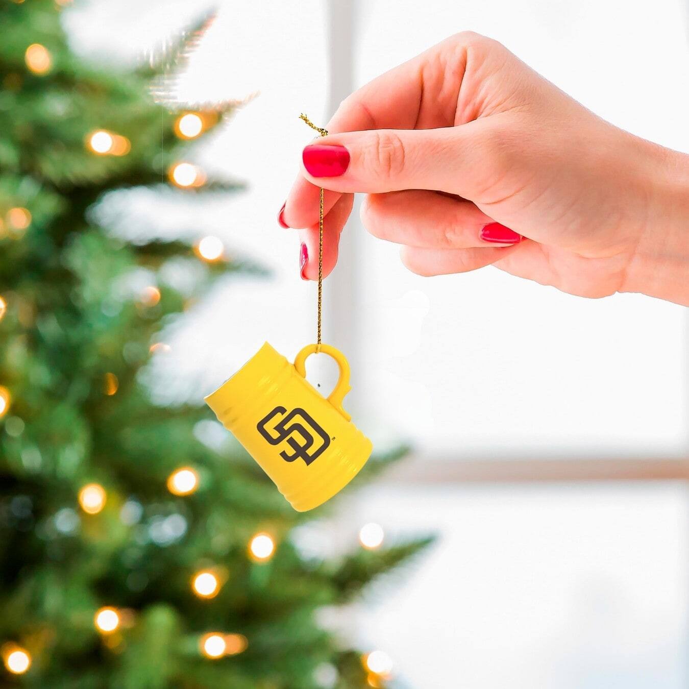 Alt View 2. Evergreen Enterprises - San Diego Padres Two-Pack 3" Mini Stein Ornament Set - Multicolor.