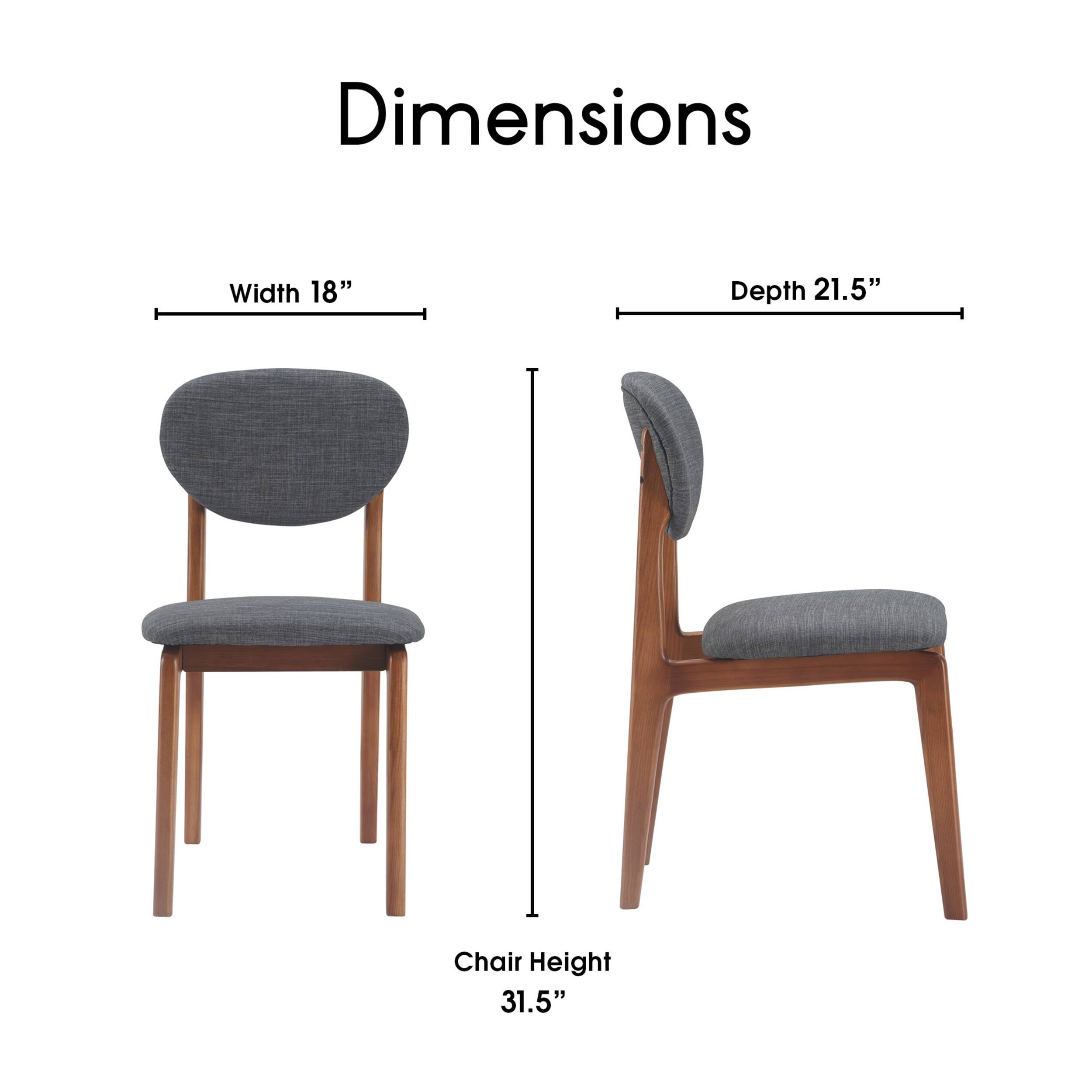 Left. Elle Decor - Coralie Dining Chair Set of 2 - Charcoal.