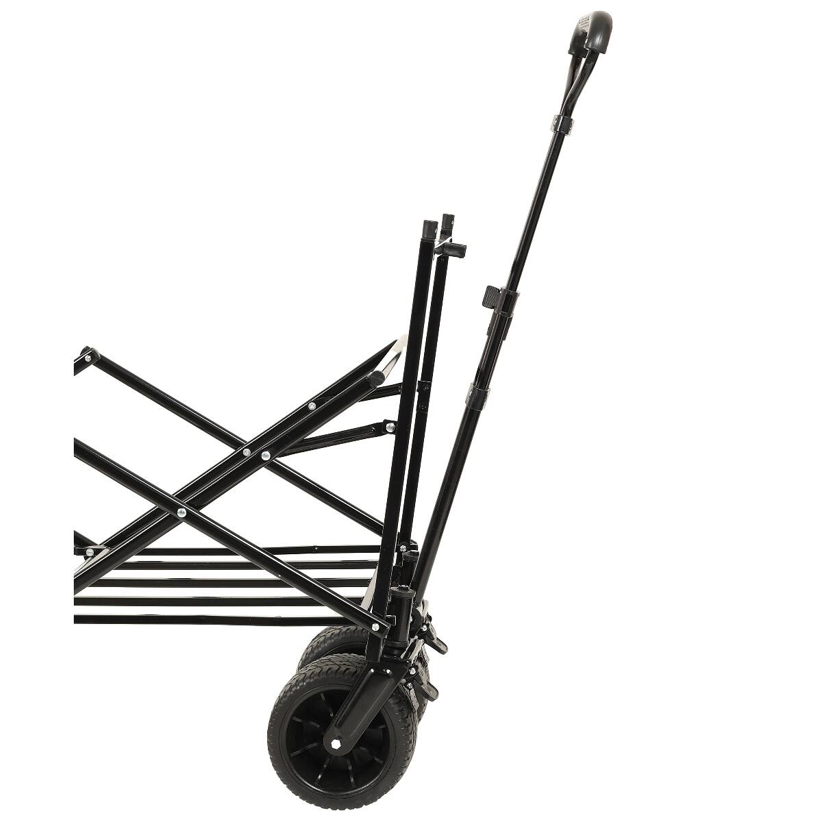 Angle. Loheer - Loheer Collapsible Wagon with Removable Canopy, Purple Foldable Garden Cart with Mosquito Net.