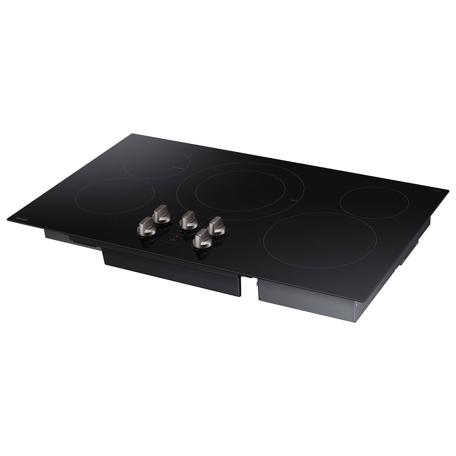 Alt View 18. Samsung - 36" Built-In Electric Cooktop with 5 Burners and ENERGY STAR® Certified - Black.