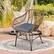 Alt View 5. Costway - 3PCS Patio Rattan Bistro Set Coffee Table Armchair Garden Cushion - Gray.