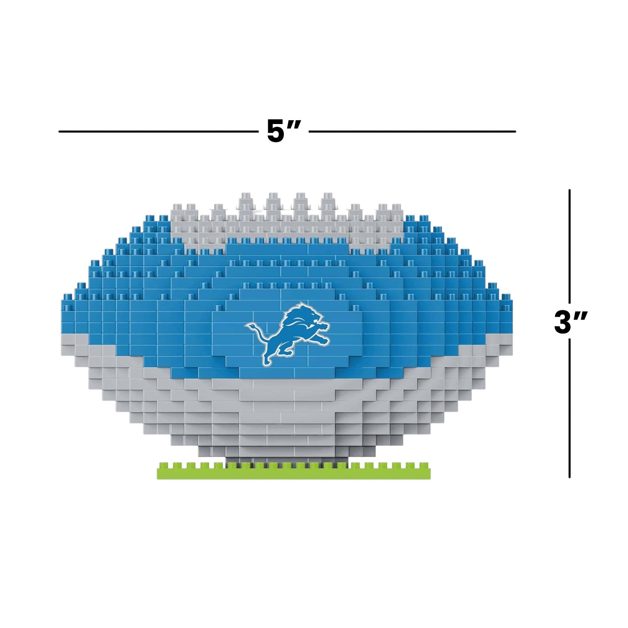 Alt View 5. Forever Collectibles - Detroit Lions NFL BRXLZ Football 728-Piece Building Block Set - Blue.