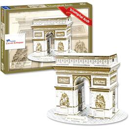JuzToys - Triumphal Arch 3D Puzzle, 26 Pieces - White/Beige