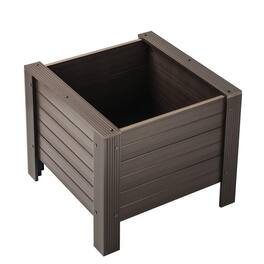 New Age Pet - 24" ECOFLEX Square Planter - Walnut