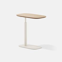 Branch - Personal Table – Height Adjustable, Portable Rolling C-Table, Mobile Laptop & Sofa Side Table - Woodgrain / Tofu
