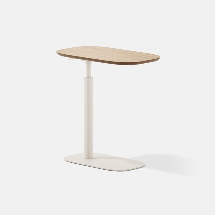 Branch - Personal Table – Height Adjustable, Portable Rolling C-Table, Mobile Laptop & Sofa Side Table - Woodgrain / Tofu