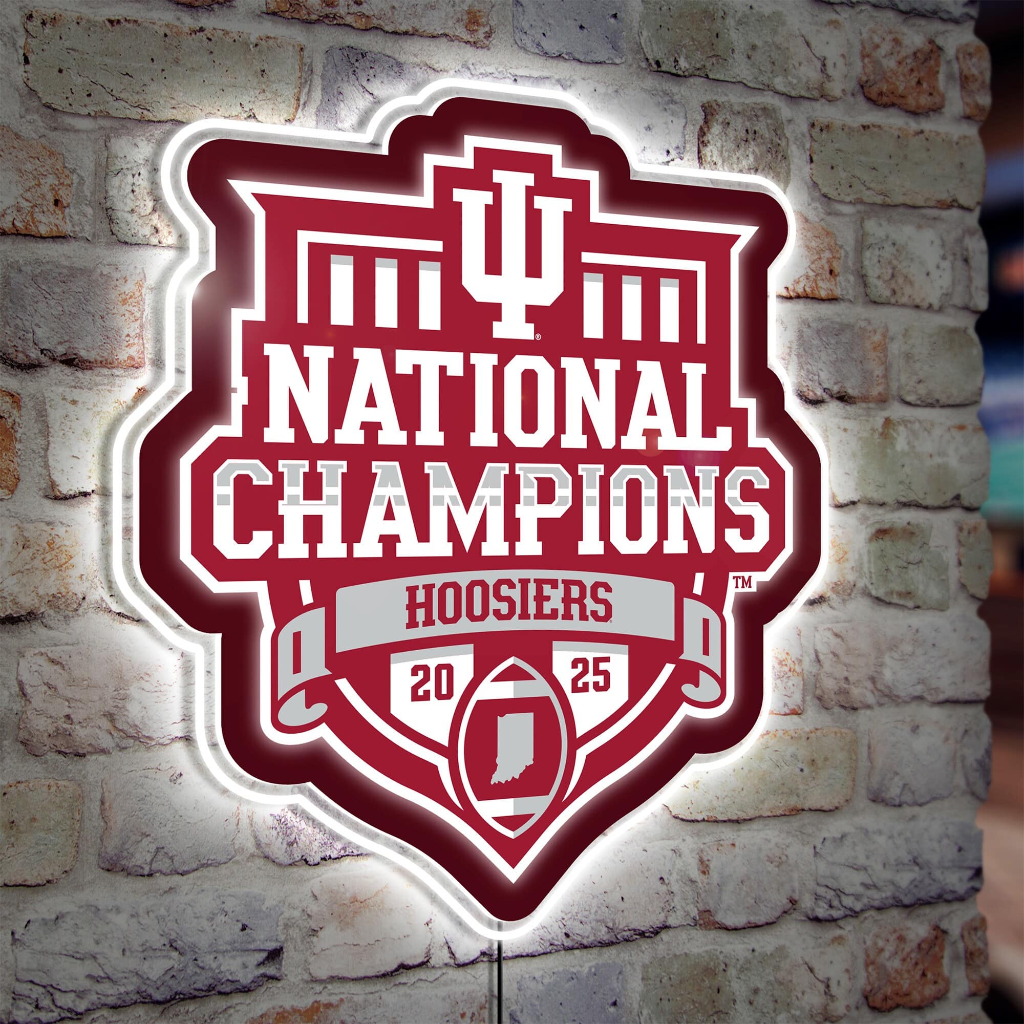 Evergreen Enterprises - Indiana Hoosiers College Football Playoff 2025 National Champions LED Wall Sign - Multicolor