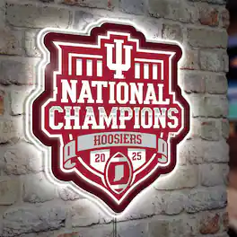 Evergreen Enterprises - Indiana Hoosiers College Football Playoff 2025 National Champions LED Wall Sign - Multicolor