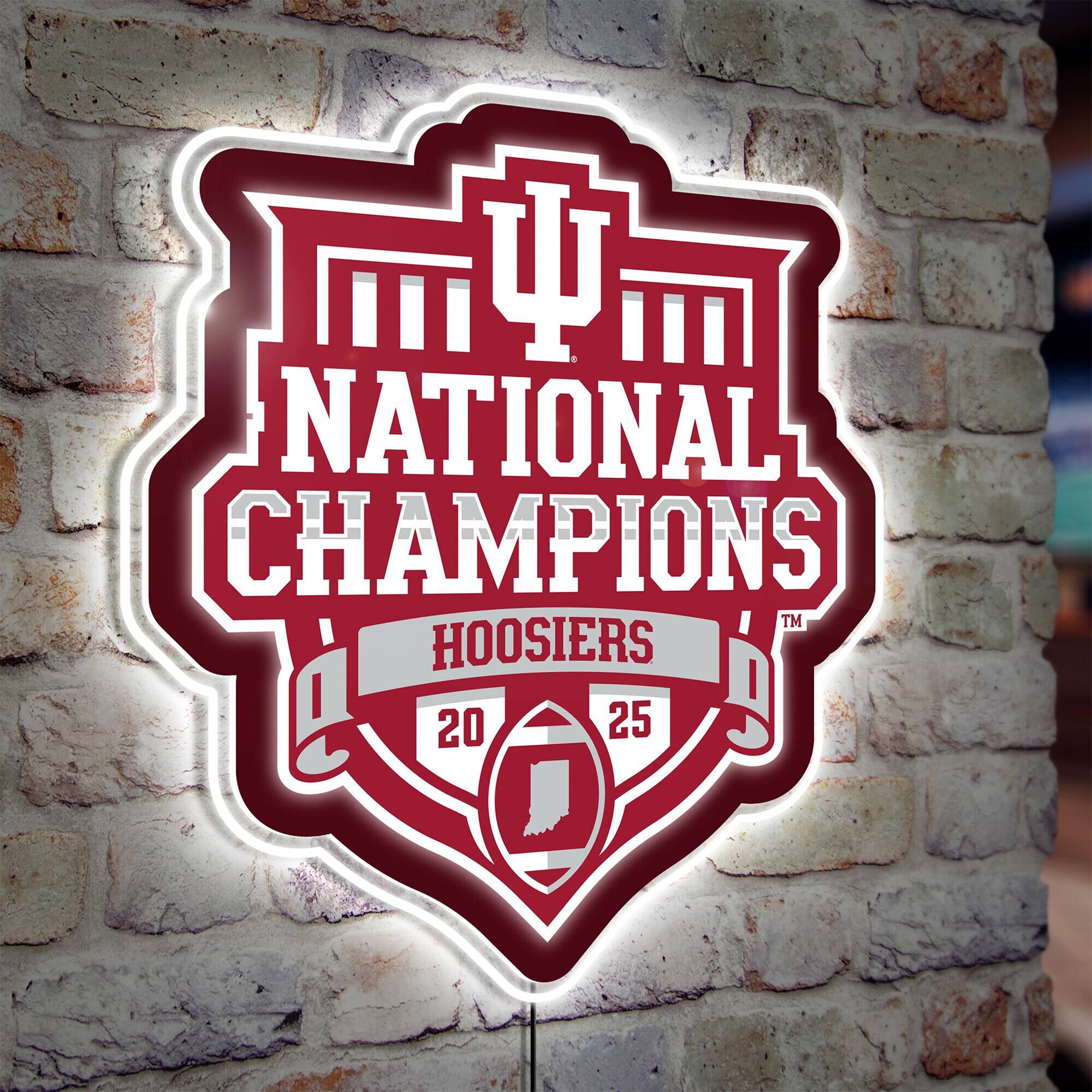 Indiana Hoosiers College Football Playoff 2025 National Champions LED Wall Sign