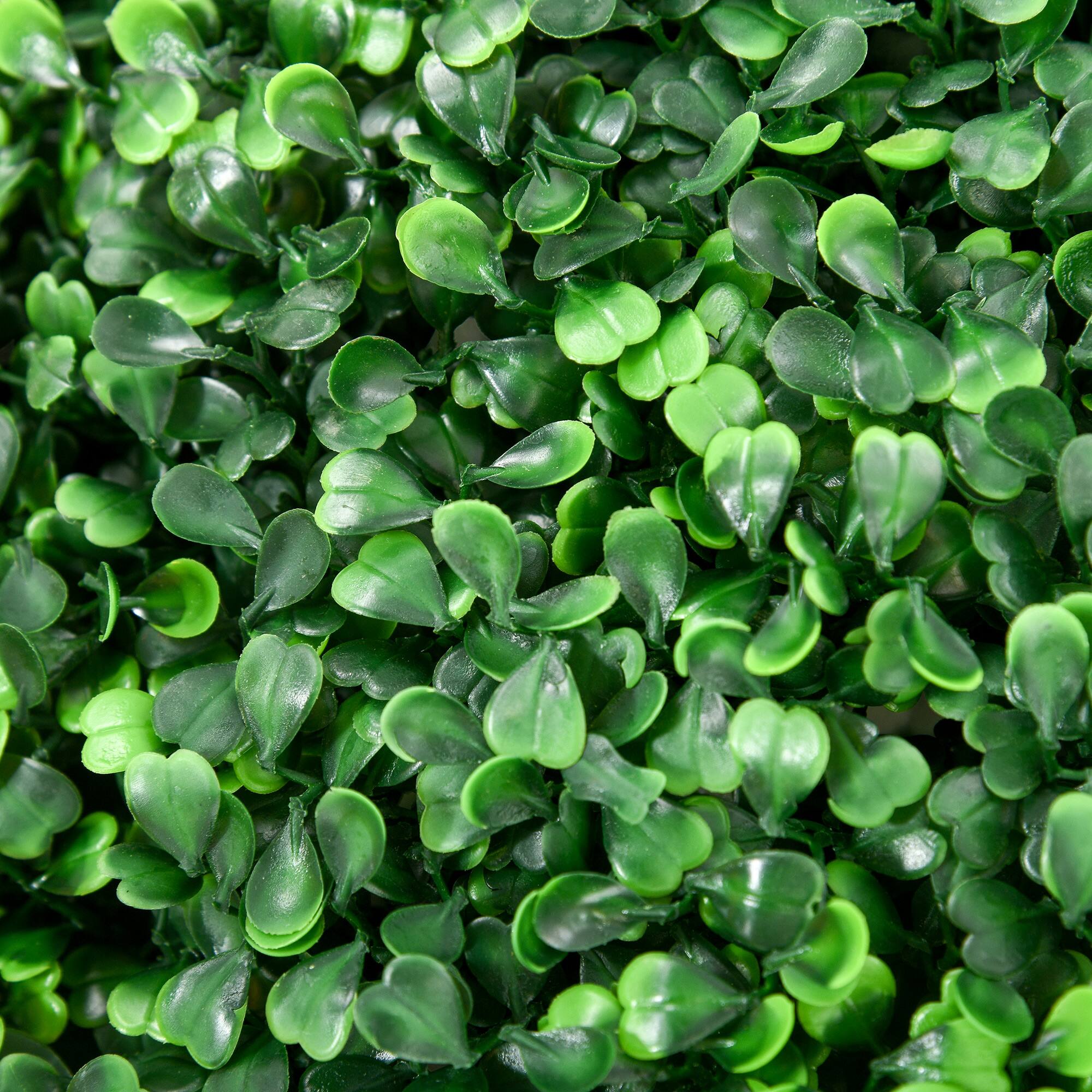 Alt View 8. Homcom - Artificial Boxwood Topiary Ball Set of 2 19.7 Inch Faux Plant, UV-Protected Anti-Fading Fake Plants - Green.