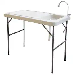 Sportsman Pro-Series - Folding Fish Table With Faucet - White