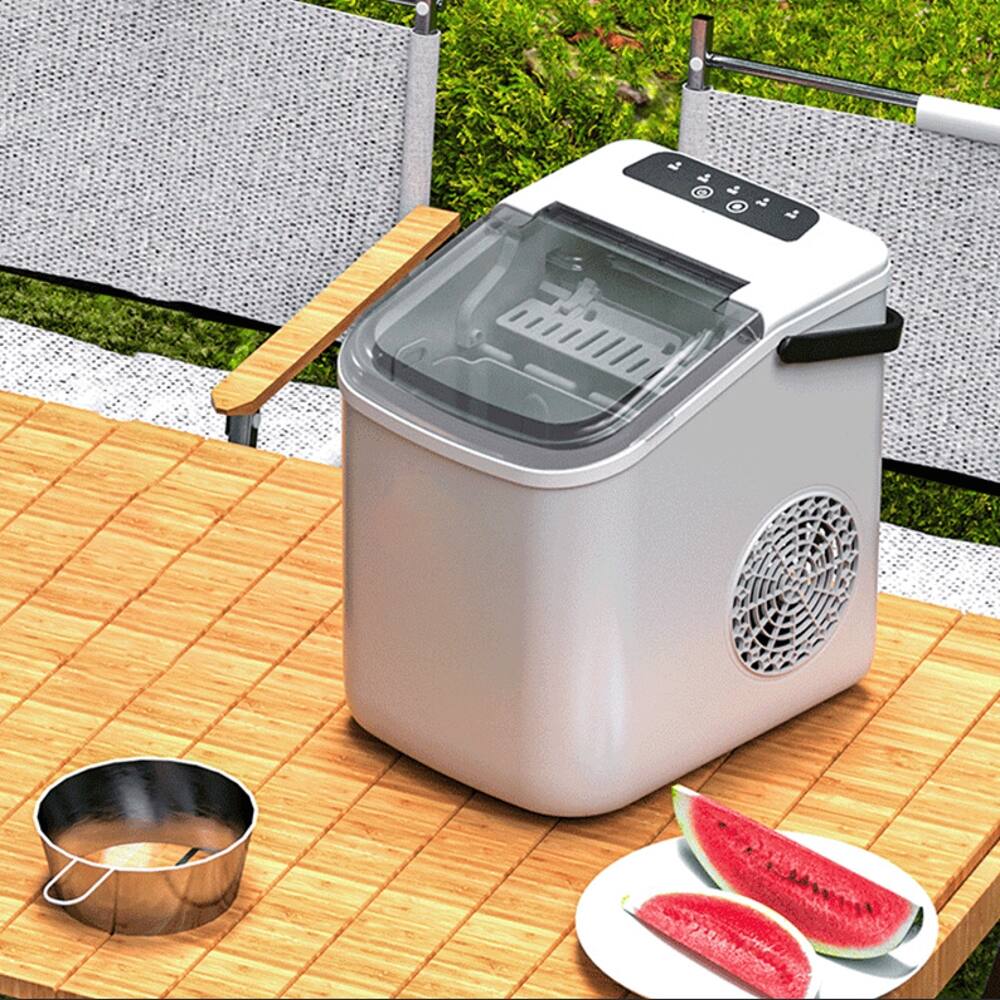 Back. Loheer - Loheer Portable Ice Maker Countertop 26 lbs Daily Bullet Ice Machine for RV Camping - Black.