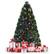 Alt View 18. Costway - 6Ft Pre-Lit Fiber Optic PVC Christmas Tree Metal Holiday - Green.