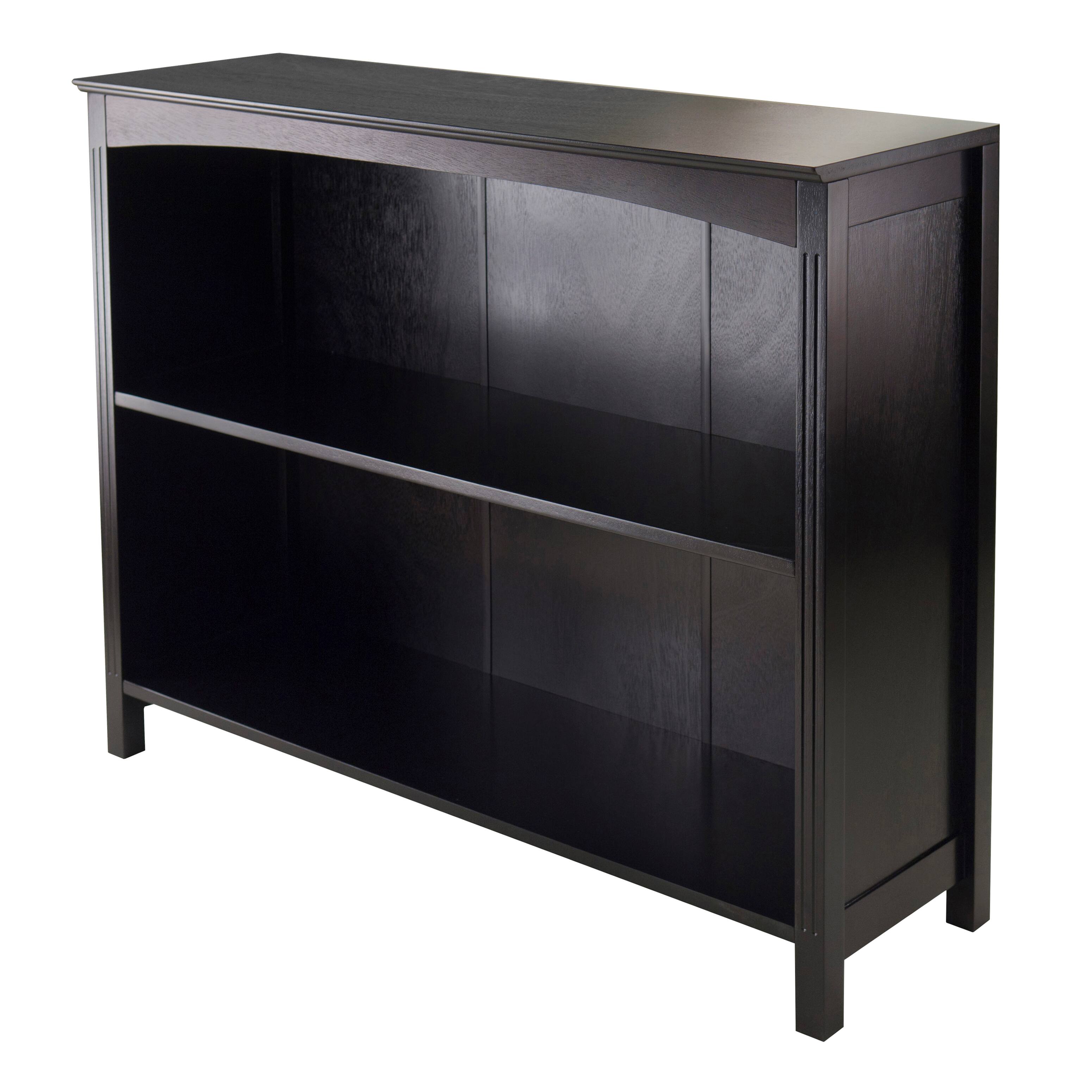 Front. Winsome Wood - Terrace 2-Section Bookcase, Wide Shelf - Espresso.