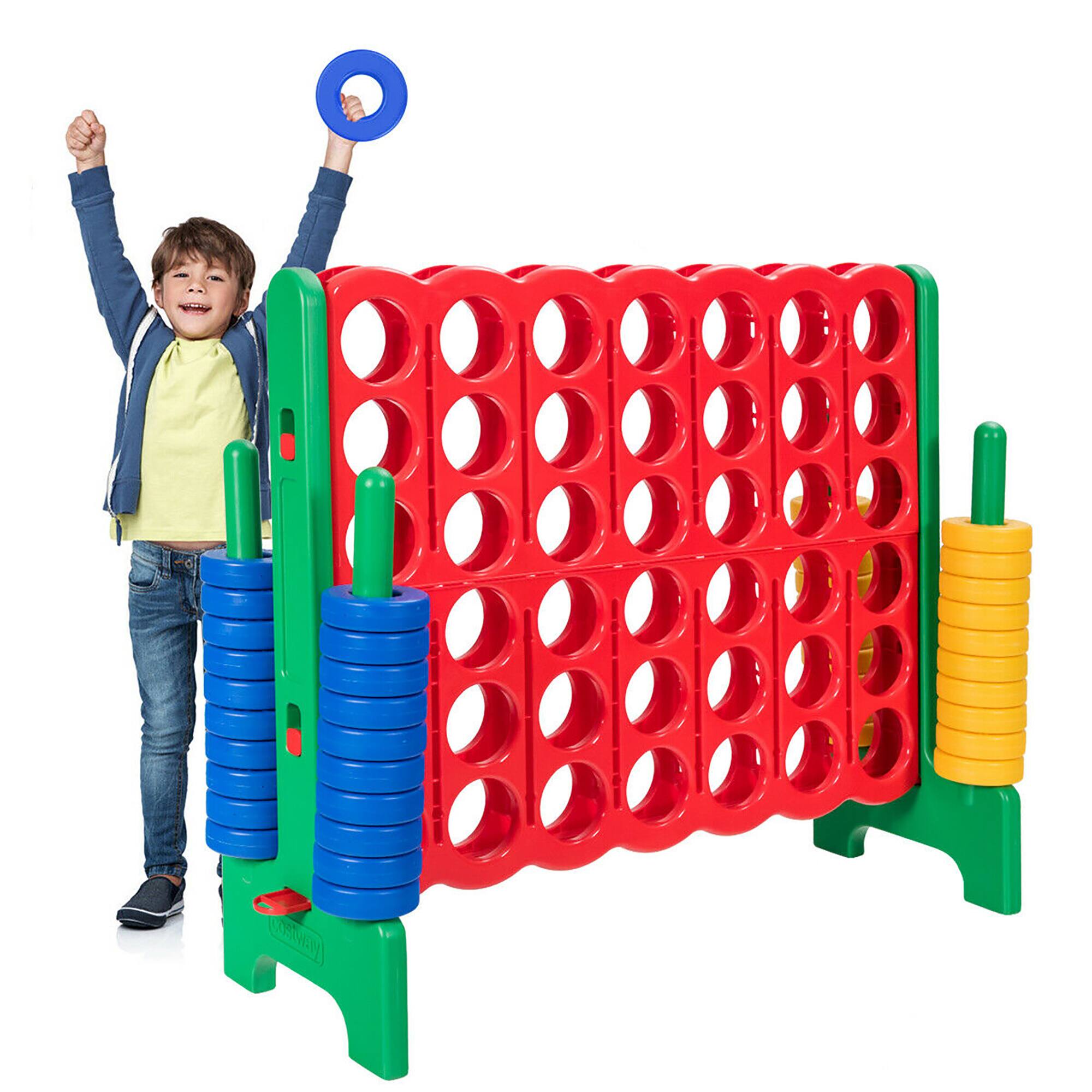 Front. Costway - Costway Jumbo 4-to-Score 4 in A Row Giant Game Set for Family - Red,Green.