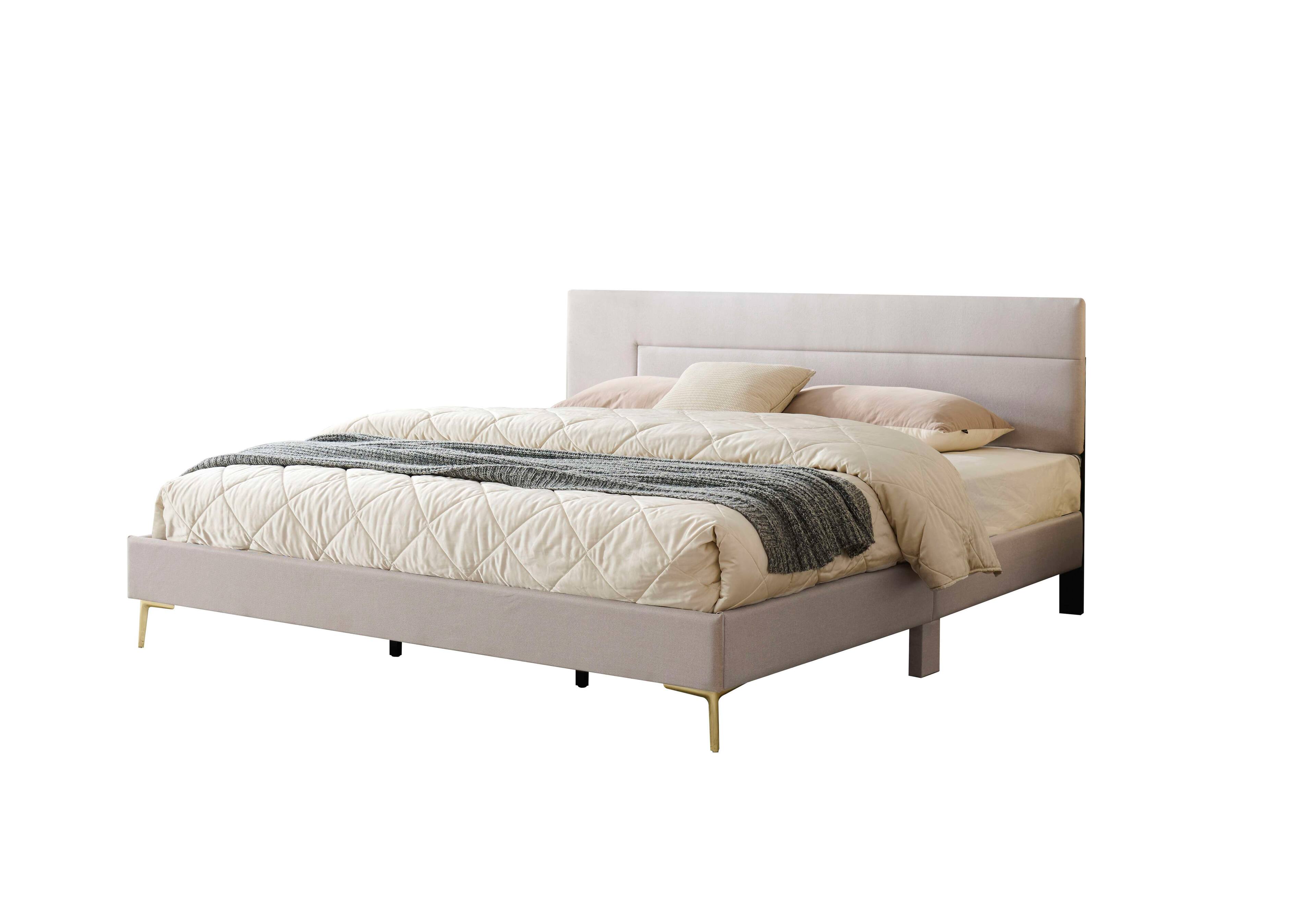 Angle. Kings Brand Furniture - Kings Brand Furniture Twin/Full/King/Queen Metal Bed Frame - Brown/Gold.