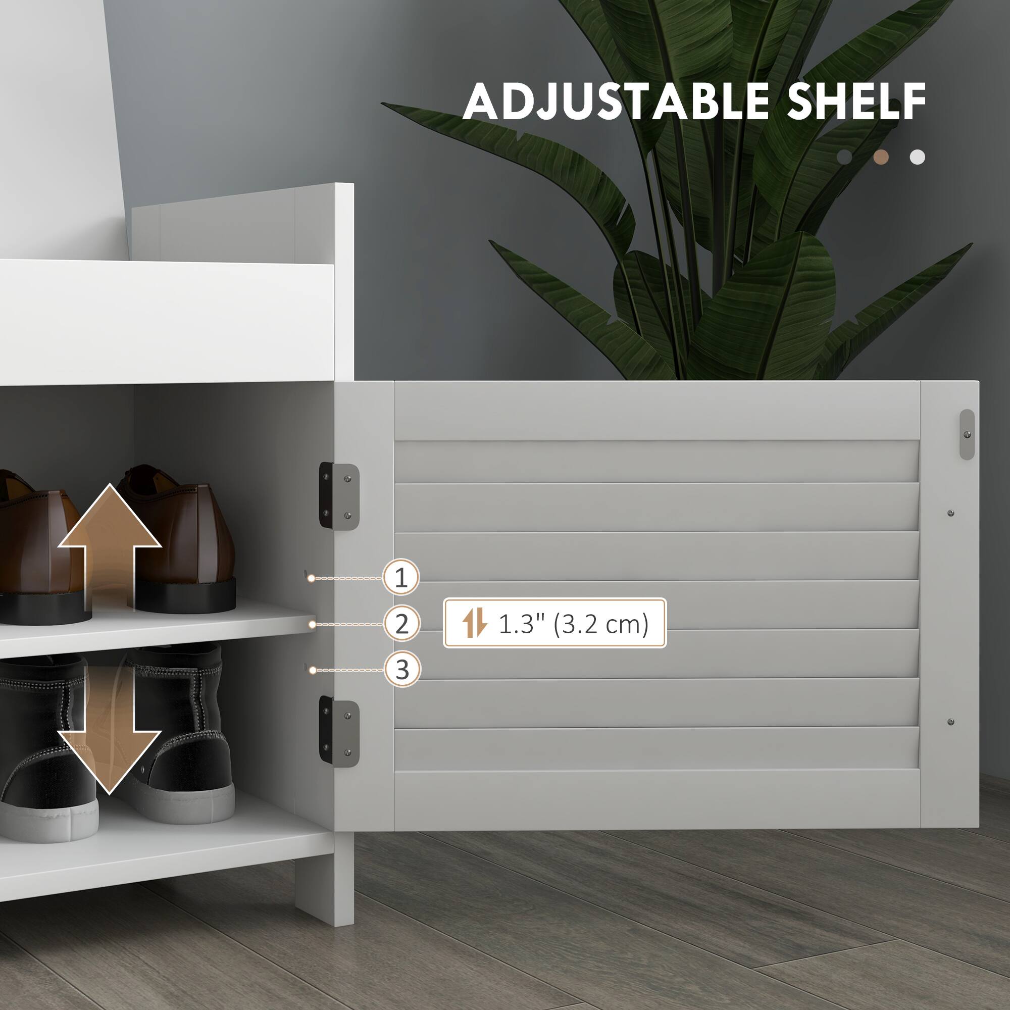 ADJUSTABLE SHELF

1.3" (3.2 cm)