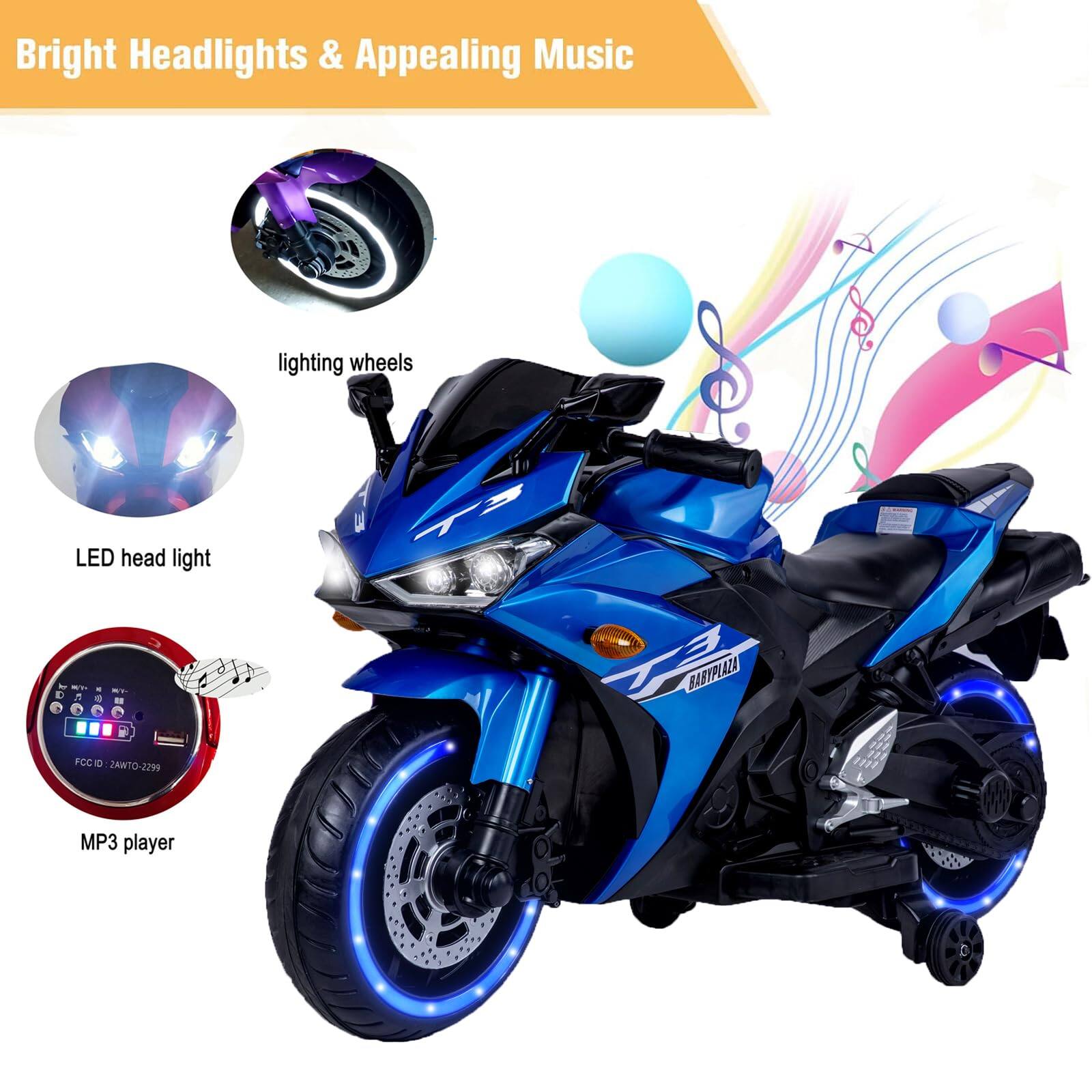 Bright Headlights & Appealing Music

- lighting wheels
- LED head light
- MP3 player

FCC ID: JAWTO-2299

BABYPLAZA