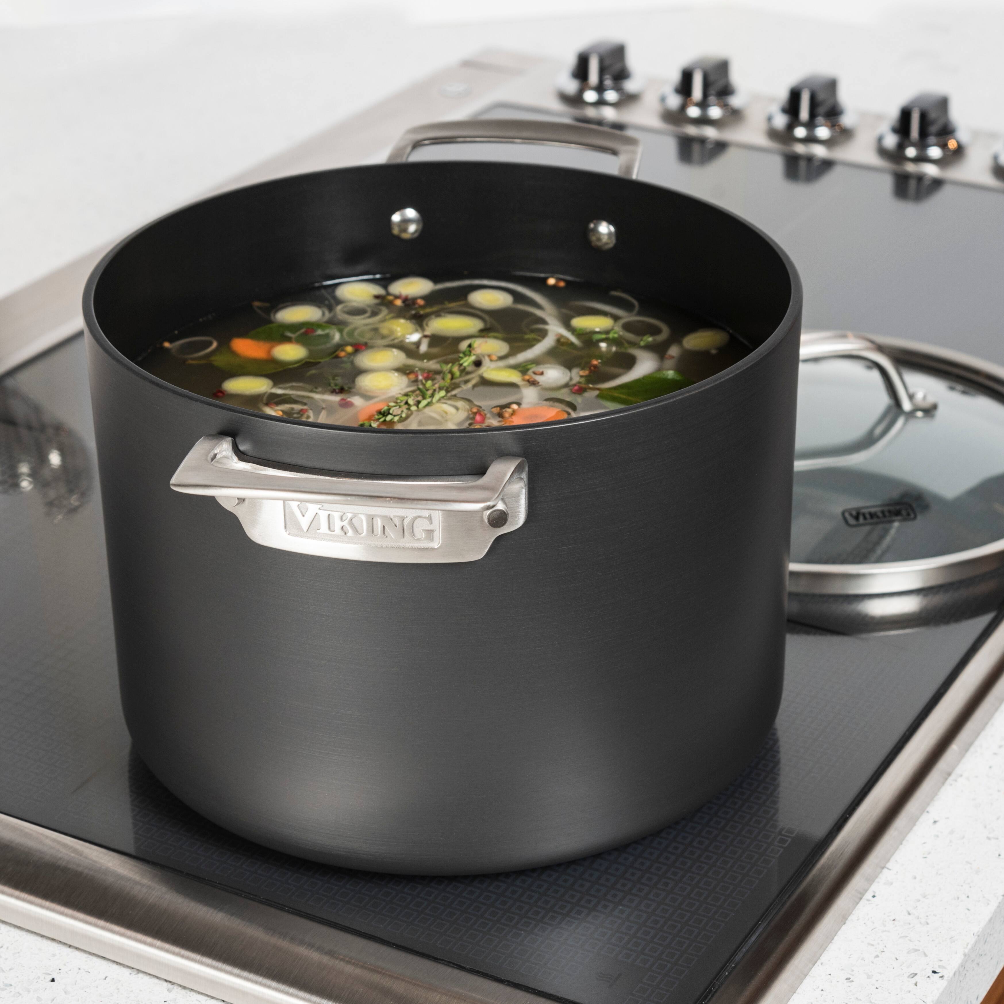 Alt View 15. Viking - Hard Anodized Nonstick 8 Qt. Stock Pot - Black.