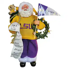 Santa's Workshop - LSU Tigers 12" Proud Santa - Purple
