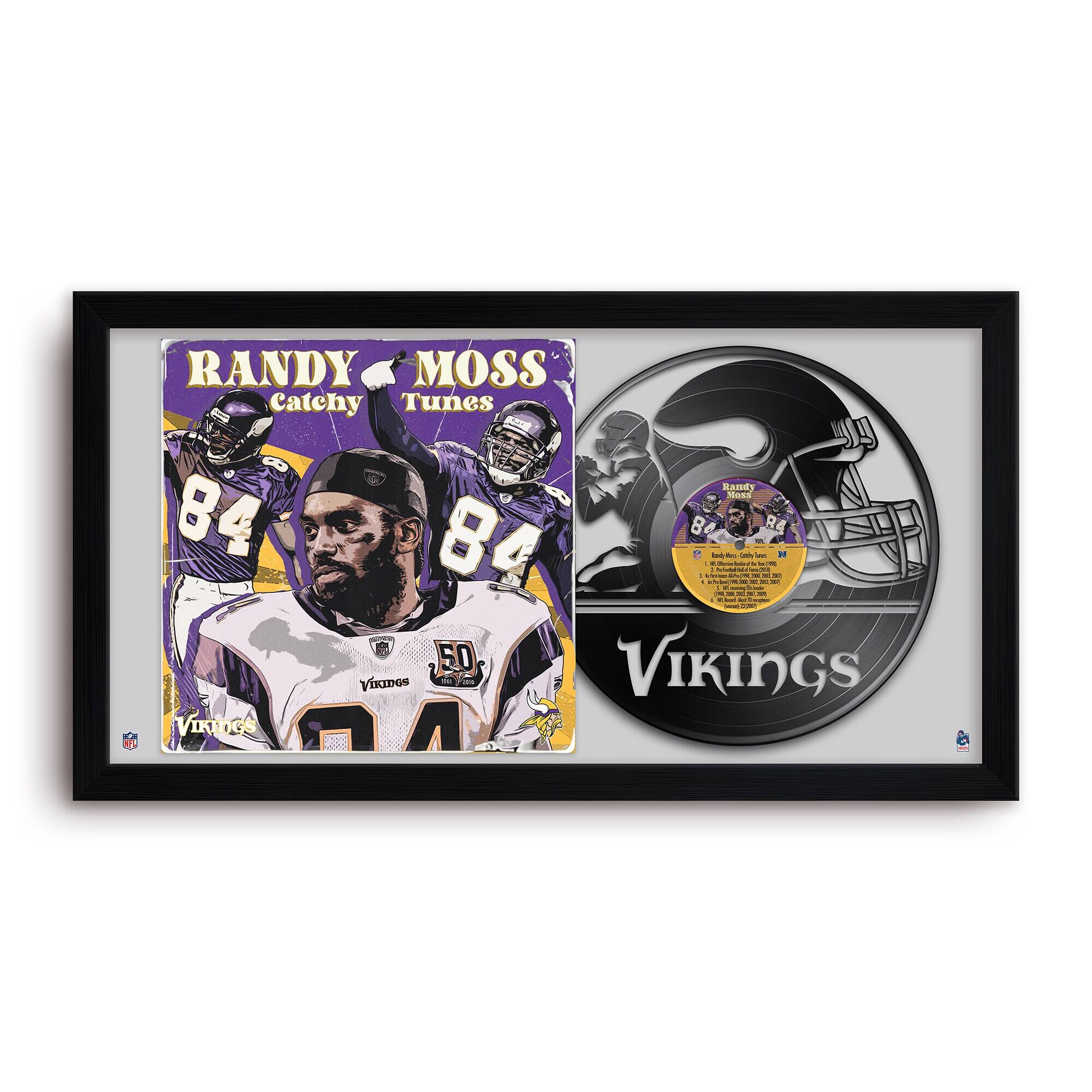 Randy Moss Minnesota Vikings 14" x 26" Framed Art Vinyl Album Print