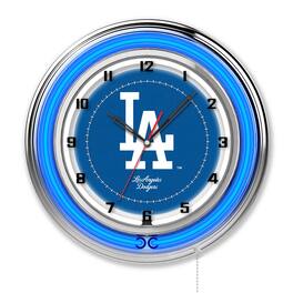 Holland Bar Stool Co. - Los Angeles Dodgers 19" Double Neon Wall Clock - Multicolor