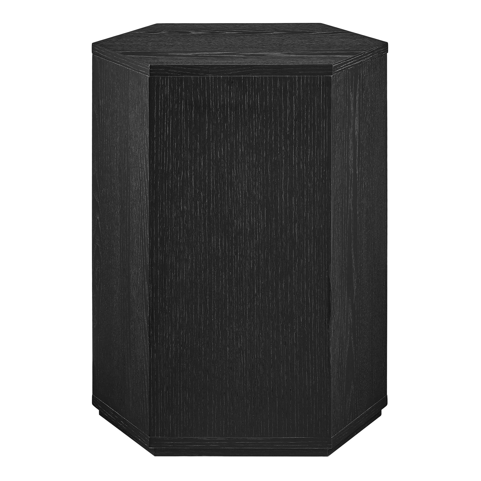 Alt View 3. Modway - Kade Faceted Wood Side Table by Modway - Black.