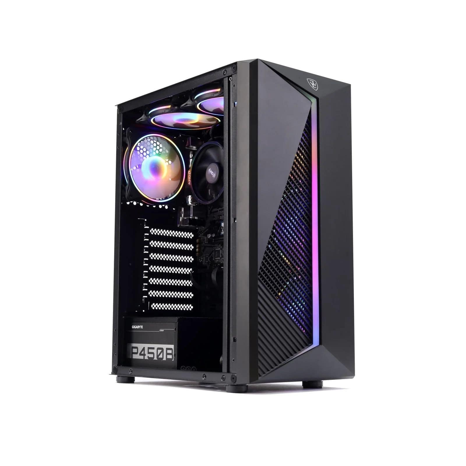 MXZ - Gaming PC Computer AMD Ryzen 5 8600G,AMD Radeon Vega 7 Graphics,16GB DDR5,NVME M2 1TB,Windows 11 Pro Ready to Use - Black
