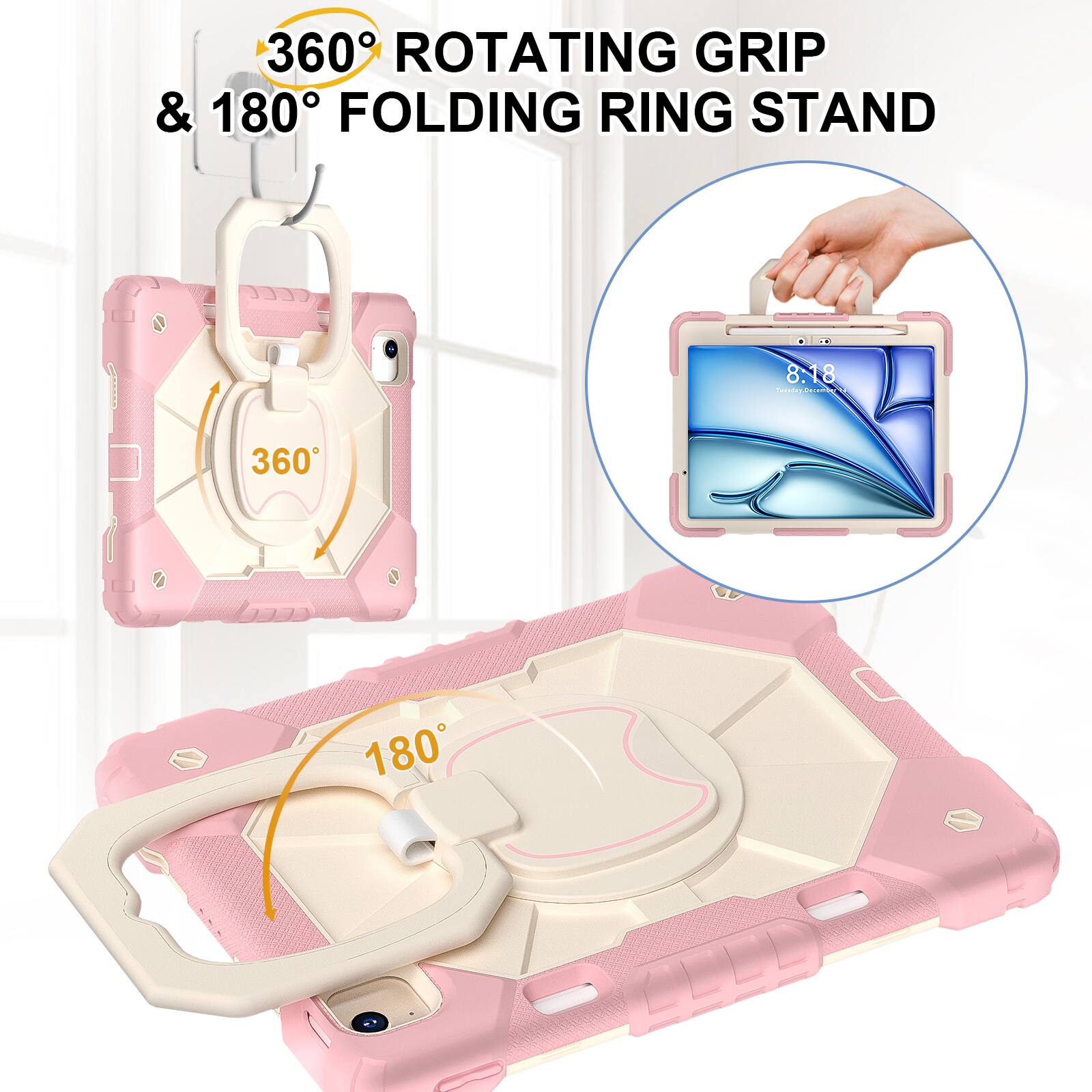 360° Rotating Grip & 180° Folding Ring Stand

8:18