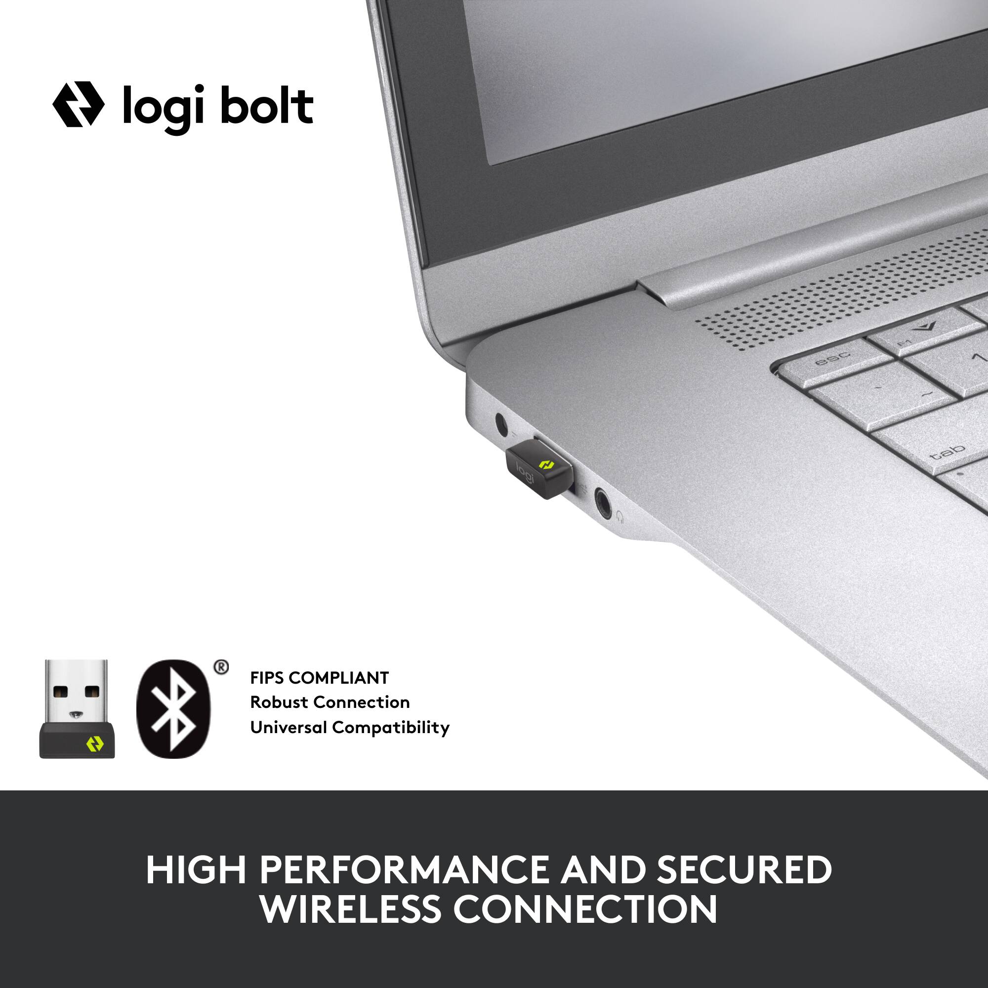 logi bolt

FIPS COMPLIANT
Robust Connection
Universal Compatibility

HIGH PERFORMANCE AND SECURED WIRELESS CONNECTION
