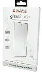 INVISIBLE SHIELD
glassfusion™
Hybrid Glass Screen Protection
EXTREME IMPACT PROTECTION
SCRATCH PROTECTION
PREMIUM GLASS-LIKE FEEL
BEVELED EDGES
CASE FRIENDLY COVERAGE
FITS CURVES PERFECTLY
Limited Lifetime Warranty
Absorbs Impact
Easy Application
for: Samsung Galaxy Note10+