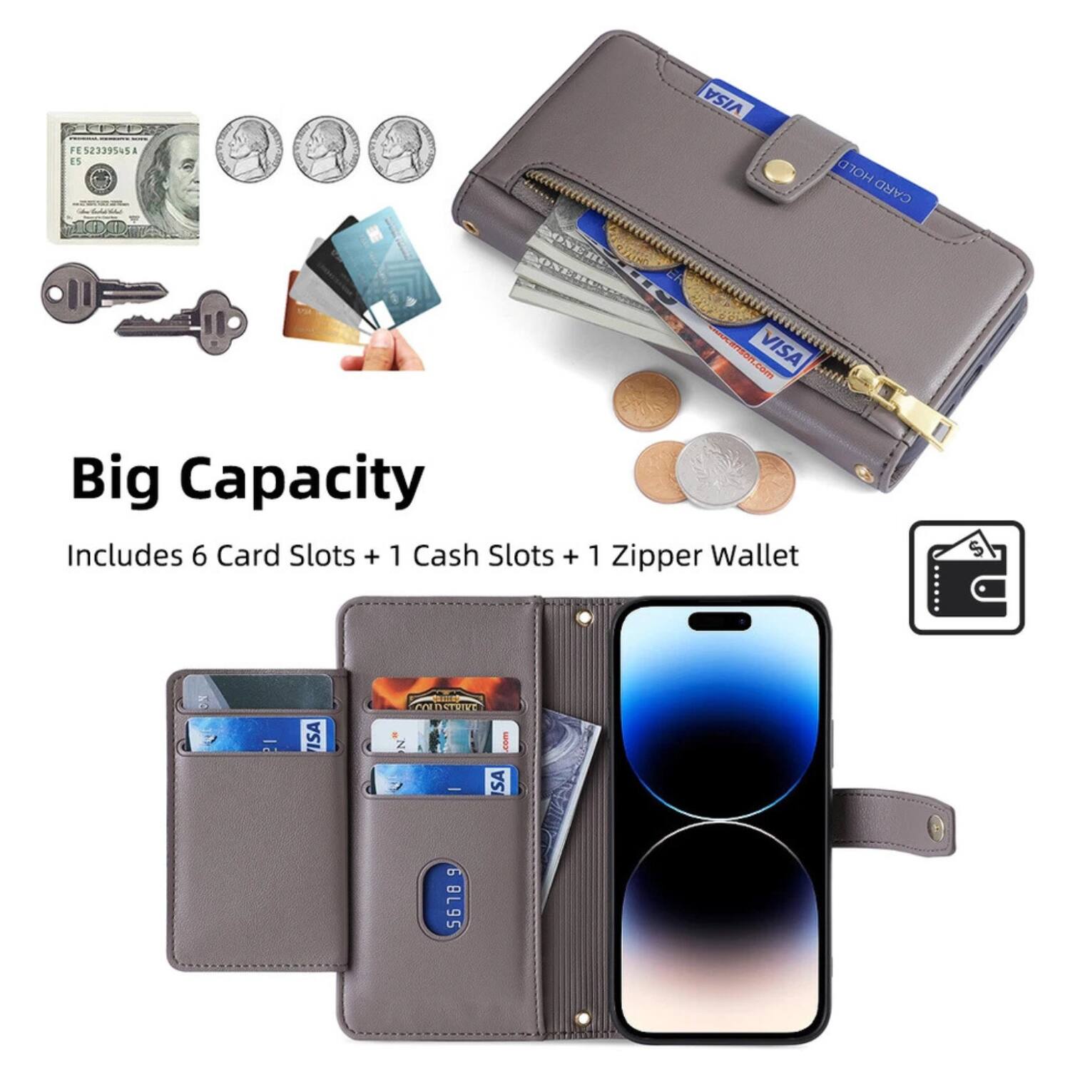 VISA FE 52955 A ES a HOT CARD ocanson.com VISA Big Capacity Includes 6 Card Slots + 1 Cash Slots + 1 Zipper Wallet S ISA dasiing Fo InSTRIVE ee SA 0 S618

Big Capacity  
Includes 6 Card Slots + 1 Cash Slots + 1 Zipper Wallet
