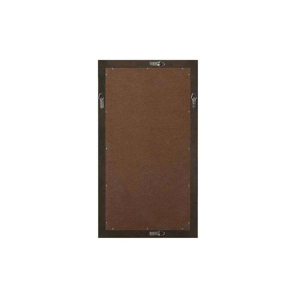 Angle. Elegant Kitchen and Bath - Noah Wooden Rectangle Mirror 18 x 32 in Chocolate Oak - Chocolate Oak.