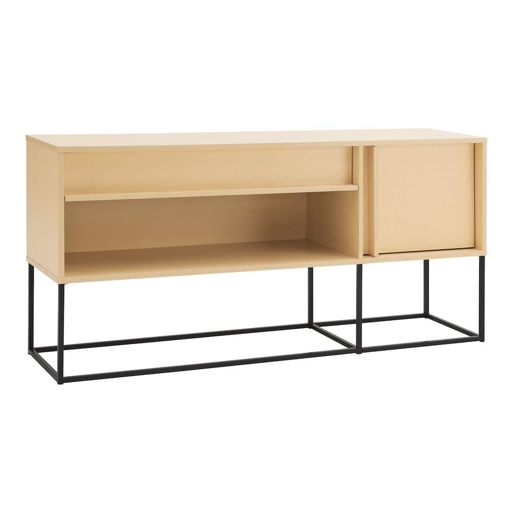 Furniture of America - Yazda TV Stand Fits TV's up to 65 in. with LED Lights - Orange