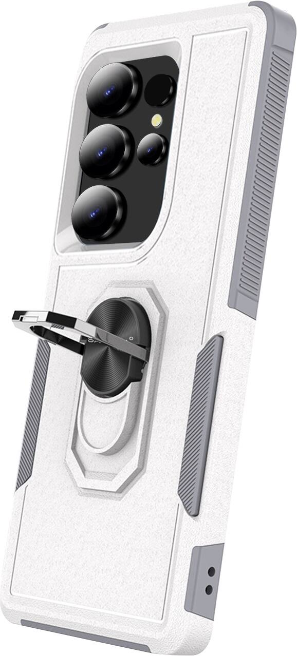 Left. SaharaCase - Raider Series Heavy Duty Case for Samsung Galaxy S25 Ultra - Fossil White.