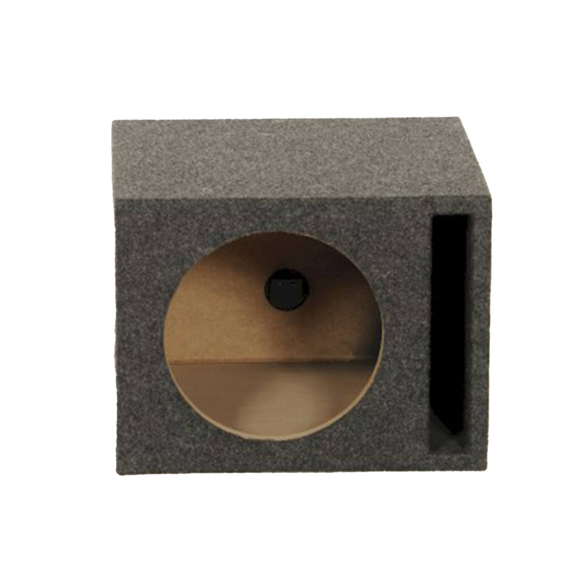 Alt View 1. QPower - QPower QSBASS10 Single 10 Inch Vented Slot Ported Subwoofer Sub Enclosure Box - Gray.