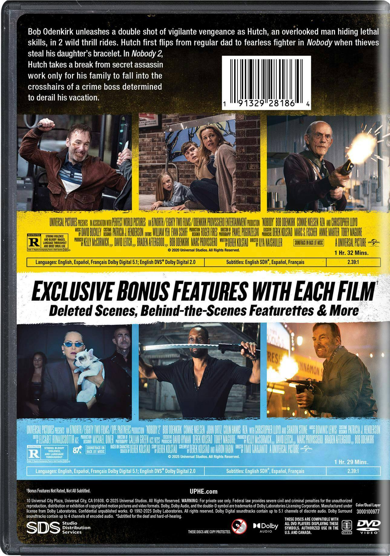 Back. Nobody: 2-Movie Collection   - DVD.